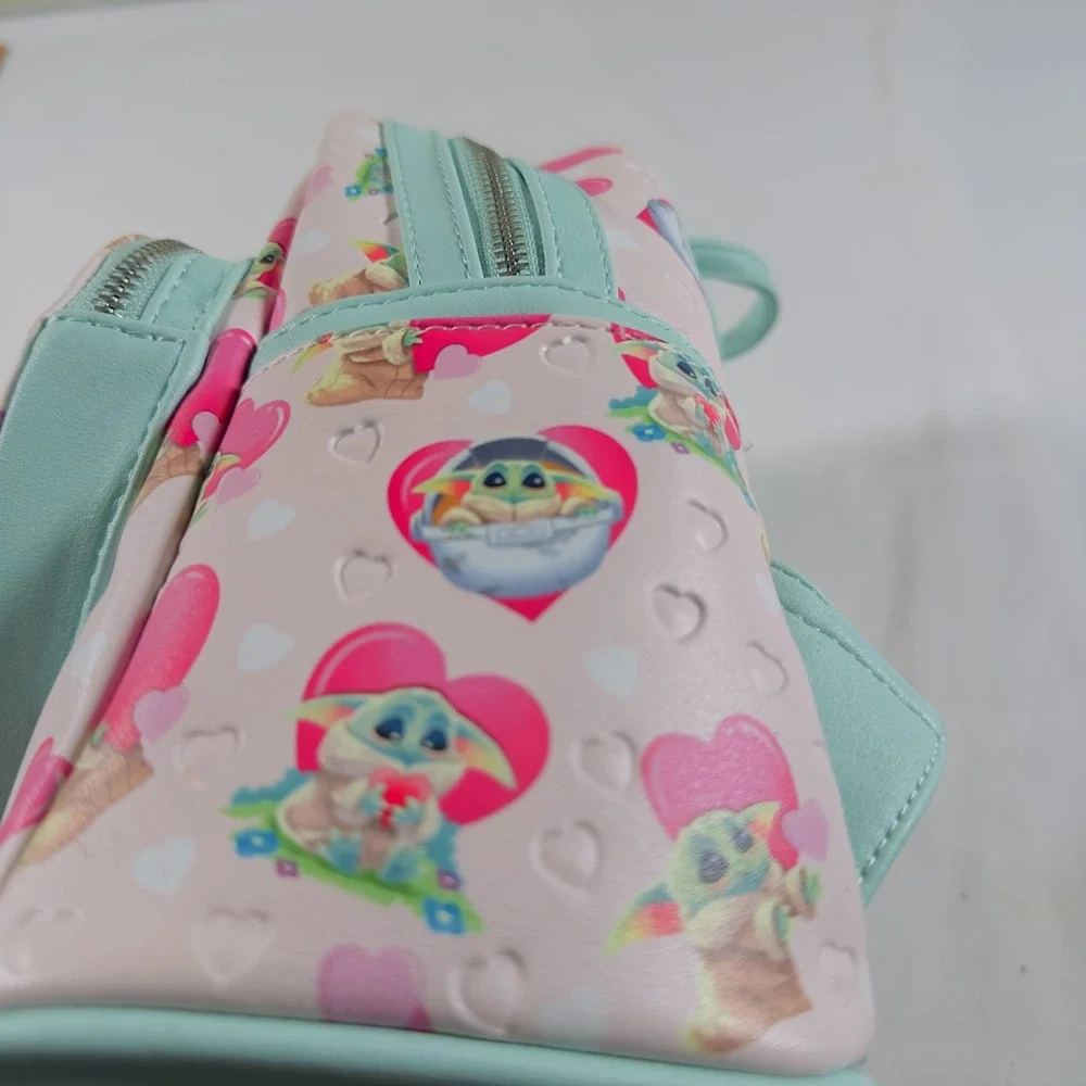 Loungefly Backpack Mini Pink Grogu Valentines Star Wars Mandalorian Baby Yoda
